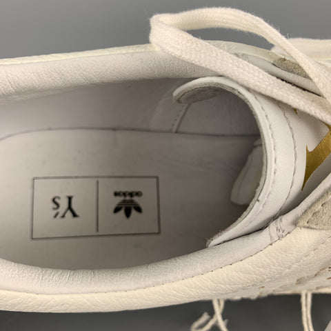 Y's ADIDAS Size 11 White Stitched Leather SUPER POSITION Sneakers