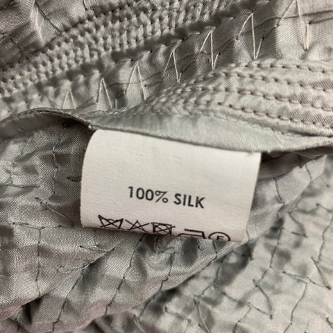 DRIES VAN NOTEN Size 8 Silver Silk Sequined Shift Dress