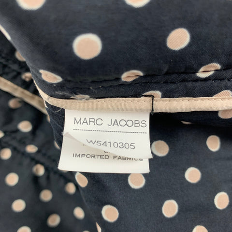 MARC JACOBS Talla 4 Abrigo sin cuello de tweed de lana negro beige