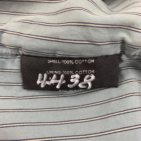 RALPH LAUREN Size XL Indigo & Black Pinstripe Cotton Denim Vest