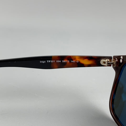 TOM FORD Black & Brown Tortoise Acetate Drop Sunglasses