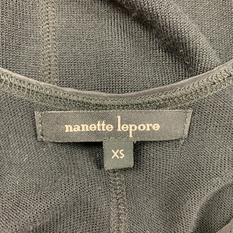 NANETTE LEPORE Size XS Black Silk Rayon Tank Casual Top