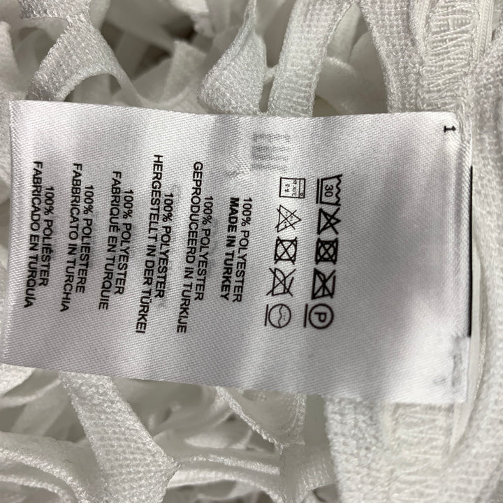 DRIES VAN NOTEN Printemps-Été 2021 Taille M Jupe à ceinture élastique en maille polyester blanc