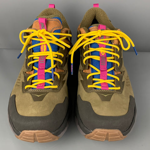 HOKA x Bodega Kaha Size 9.5 Multi-Color Mixed Materials Lace Up Sneakers