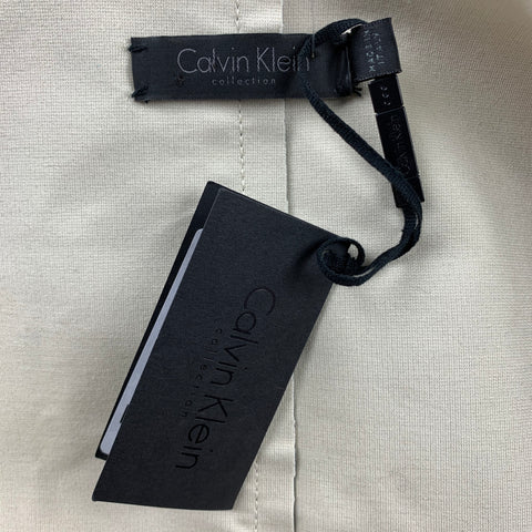 CALVIN KLEIN COLLECTION Size 2 Dark Blue Leather Lamb Skin Sheath Dress