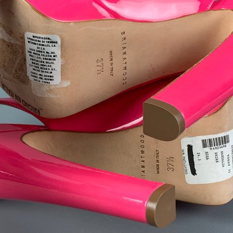 BRIAN ATWOOD Talla 7.5 Sandalias de plataforma de charol rosa