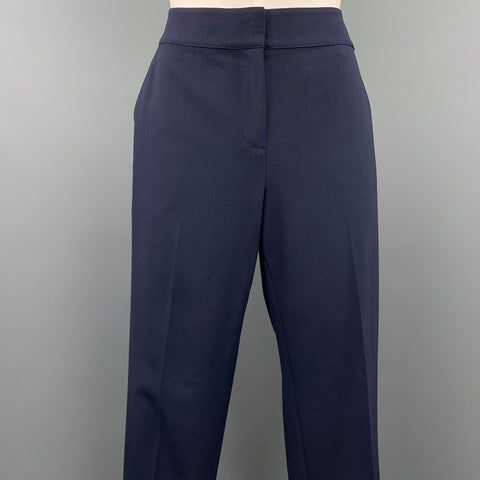 ST. JOHN Caviar Taille 4 Pantalon habillé Emma en laine mélangée marine