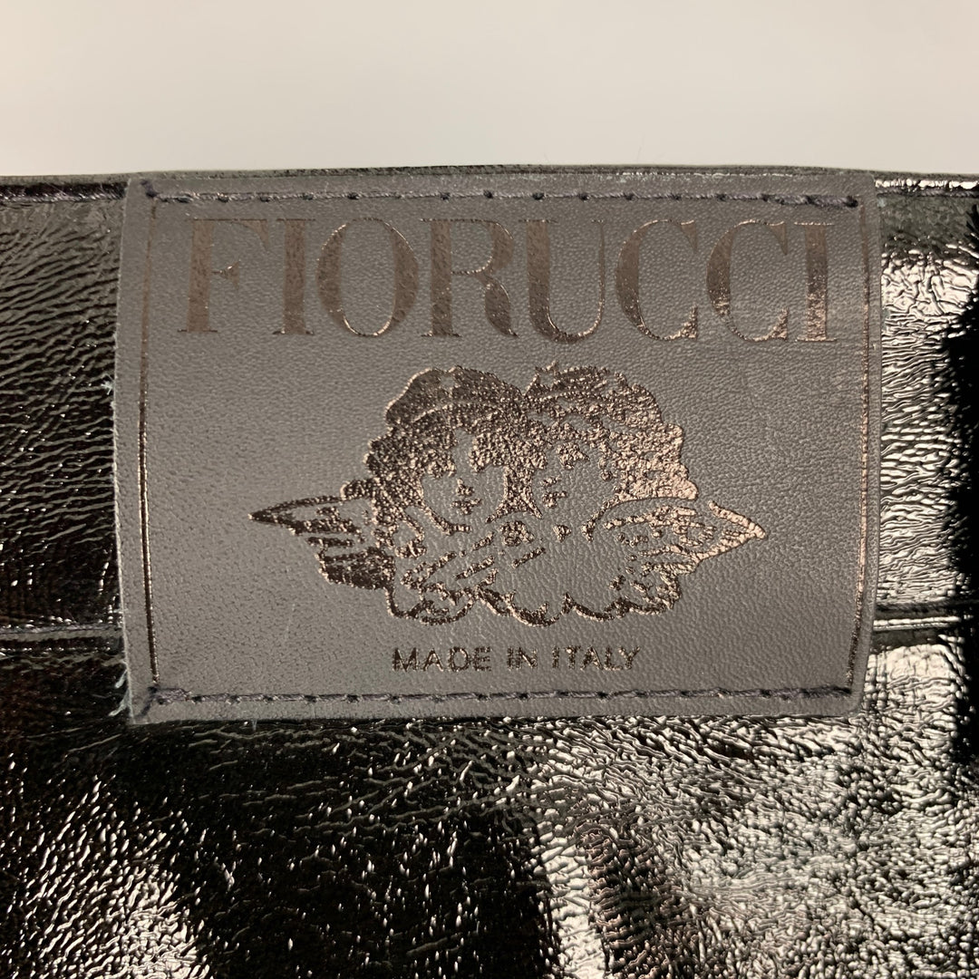FIORUCCI Talla 29 Pantalones casuales de corte jean de poliuretano / poliéster sólido negro