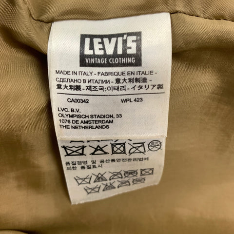 LEVI'S VINTAGE CLOTHING Size M Tan Suede Zip Up Jacket