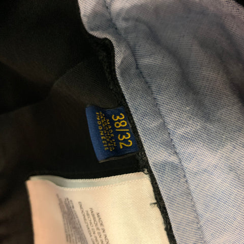 POLO de RALPH LAUREN Talla 38 Pantalones casuales ajustados de algodón negro