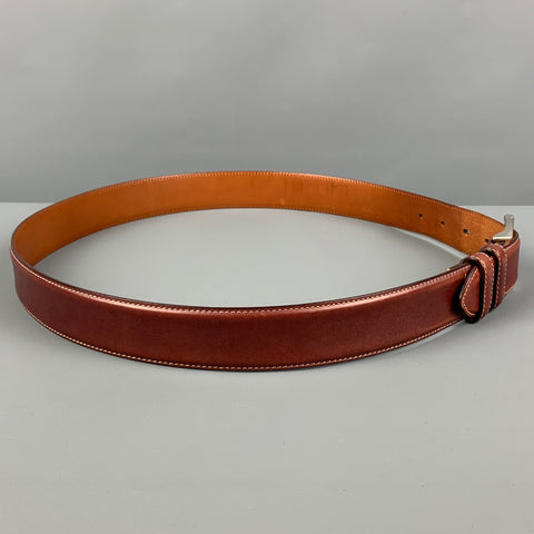 STEFANOBI Size 38 Burgundy Leather Belt