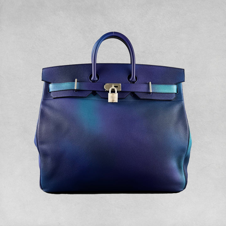 Hermès SS19 Ombré Haut à Courroies Cosmos HAC 50 Nuit Violet Limited Edition Bag