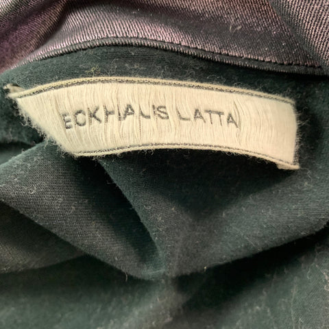 ECKHAUS LATTA Taille L Veste boutonnée en coton lycra métallisé violet