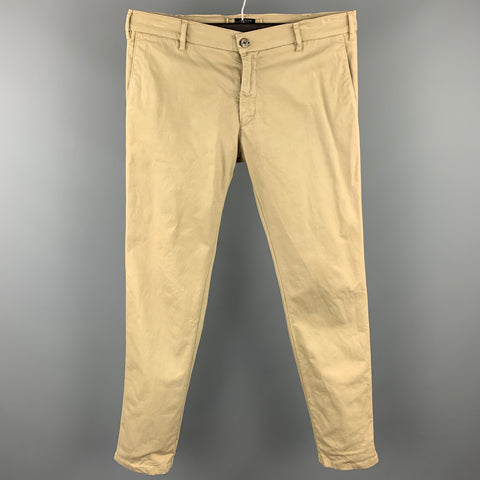 J.W. BRINE Size 34 Khaki Cotton Blend Zip Fly Casual Pants