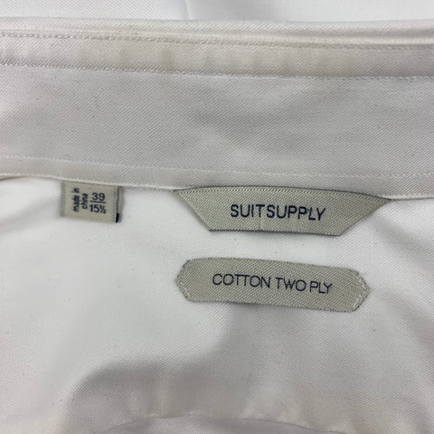 SUIT SUPPLY Size S White Cotton Long Sleeve Shirt