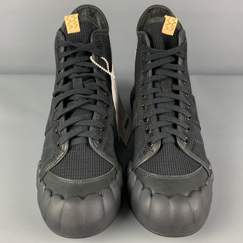 VISVIM Talla 10.5 Zapatillas altas Lanier de material mixto negro