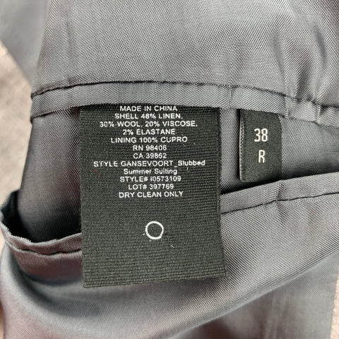THEORY Size 38 Grey Linen Blend Notch Lapel Sport Coat