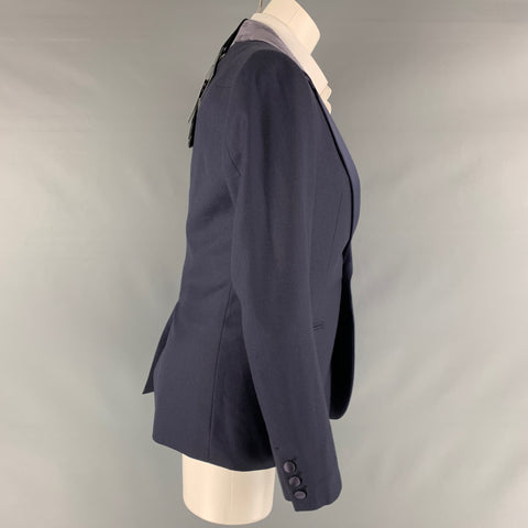 NUMBER (N)INE Size S Purple Wool Cashmere Single Button Tuxedo