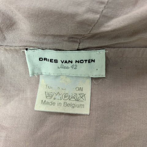 DRIES VAN NOTEN Size 10 Dust Pink Ruffled Wrap Around Blouse