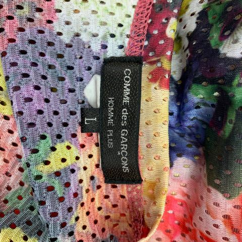 COMME des GARCONS HOMME PLUS Size L Multi-Color Floral Polyester Wool T-shirt