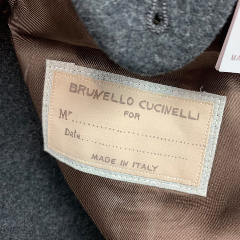 BRUNELLO CUCINELLI Size XXL Charcoal Wool / Cashmere Jacket