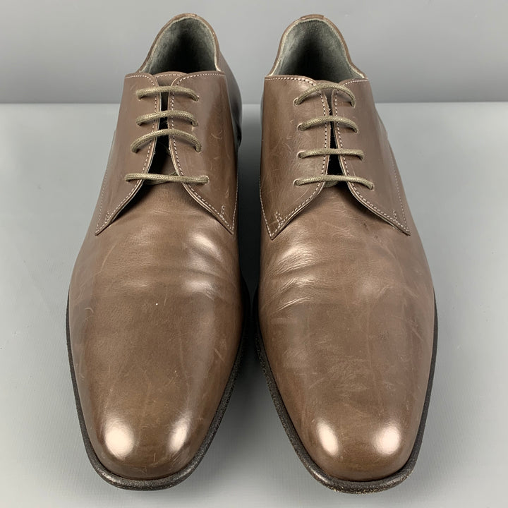 VIKTOR & ROLF Size 10 Taupe Leather Lace Up Shoes
