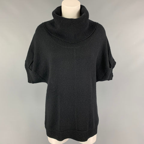 MICHAEL STARS Size S Black Cashmere Blend Short Sleeve Casual Top