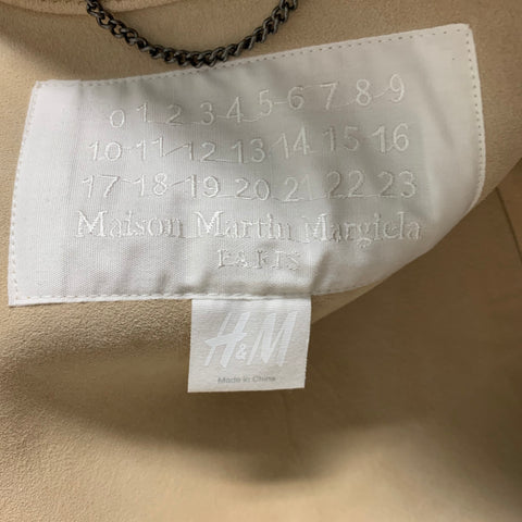 MAISON MARTIN MARGIELA Taille S Manteau en fausse fourrure unie beige