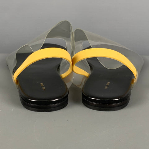 THE ROW Zapatos planos destalonados de acetato transparente talla 7,5 en negro
