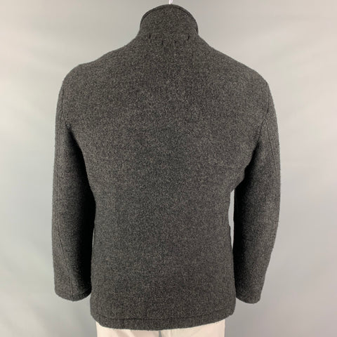 MASSIMO ALBA Yack Chest Size L Charcoal & Grey Solid Jacket