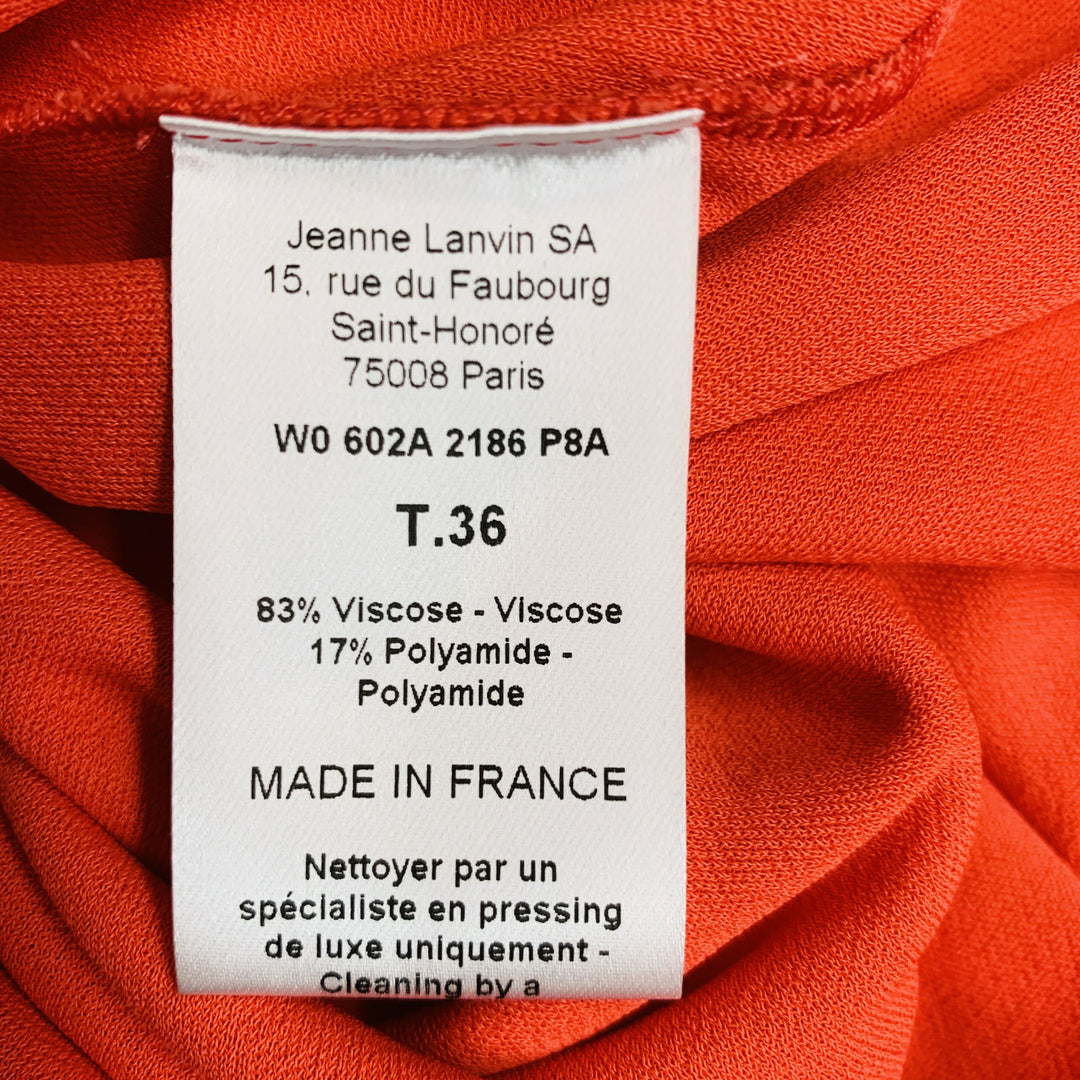 LANVIN Size 4 Orange Coral Viscose Polyamide Sleeveless Casual Top – Sui  Generis Designer Consignment