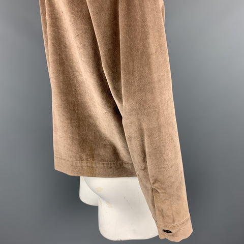 STEPHAN SCHNEIDER Size XL Taupe Cotton Velvet Blouson Jacket