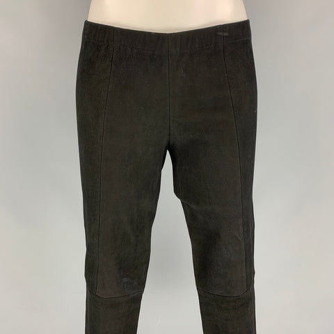 GARY GRAHAM Size 6 Black Suede Capri Casual Pants