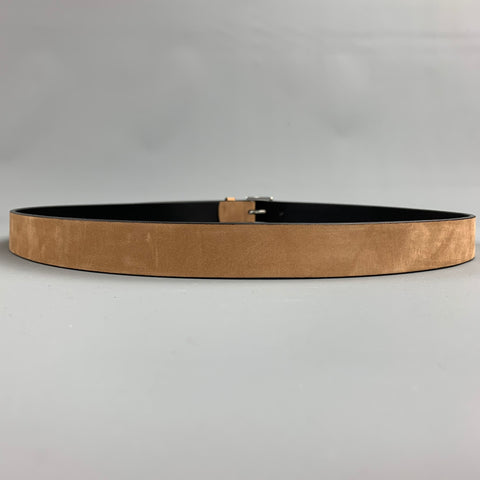 PAUL SMITH Size 38 Tan Nubuck Leather Belt