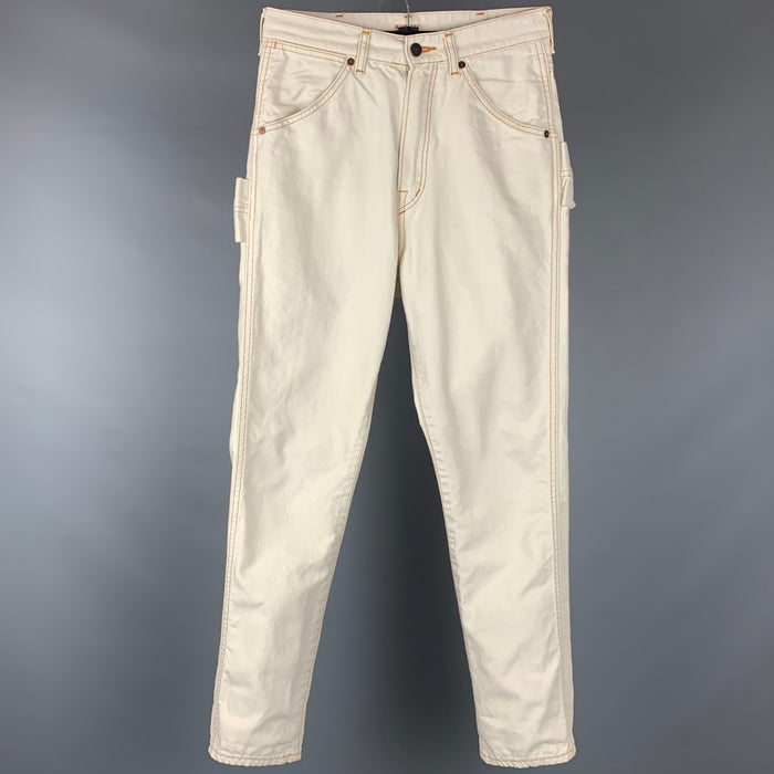 KAPITAL Size S Off White Cotton High Waisted Jeans