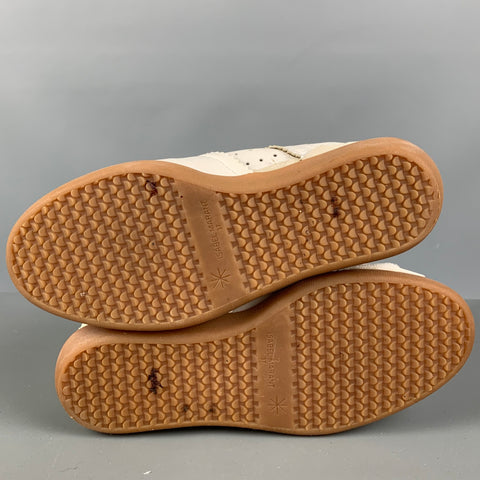 ISABEL MARANT Zapatillas de deporte con cuña perforada de cuero blanco talla 7