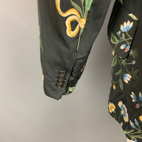 PAUL SMITH Size 42 Multi-Color Embroidery Viscose Blend Sport Coat