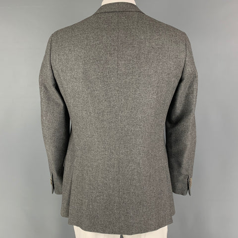 ERMENEGILDO ZEGNA Size 42 Grey Wool Blend Single Breasted Sport Coat
