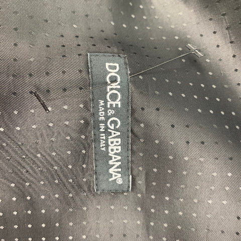 DOLCE & GABBANA Size 42 Black Cotton Blend Buttoned Vest
