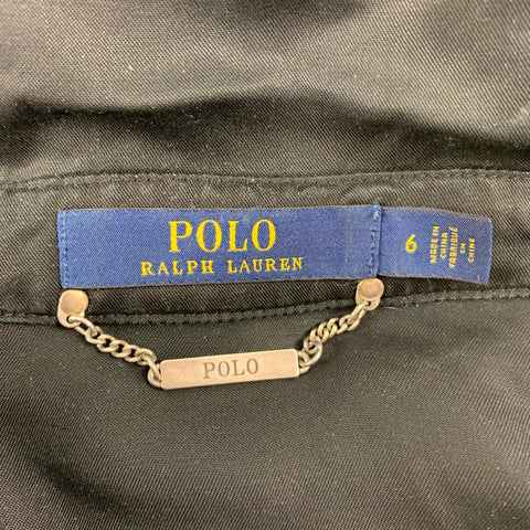 POLO by RALPH LAUREN Size 6 Black Lyocell Belted Jumpsuit