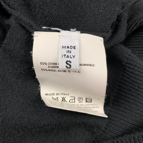 MAISON MARTIN MARGIELA Size S Black Cotton / Modal Cardigan