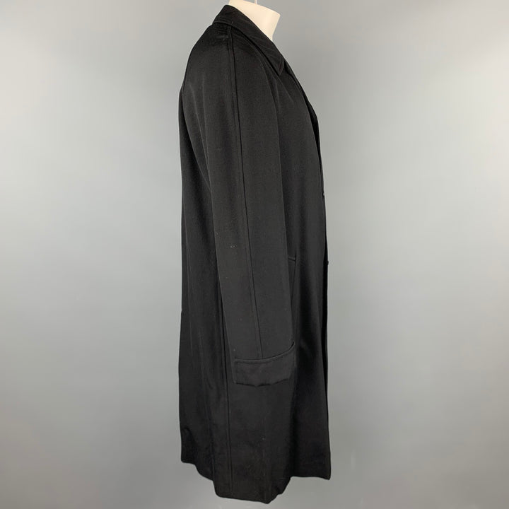 COMME des GARCONS HOMME PLUS Size L Black Relaxed Wool Buttoned Coat