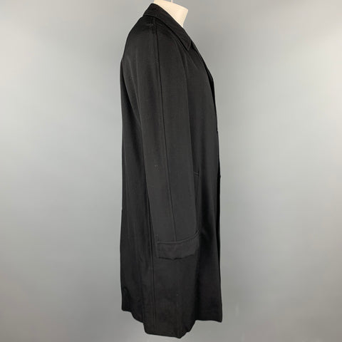 COMME des GARCONS HOMME PLUS Size L Black Relaxed Wool Buttoned Coat