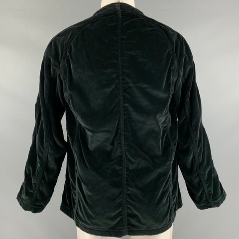 NEEDLES Chaqueta cruzada de rayón de algodón fruncida negra talla M
