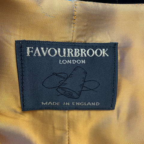 FAVOURBROOK Size 46 Black Gold Embroidery Rayon Acetate Vest
