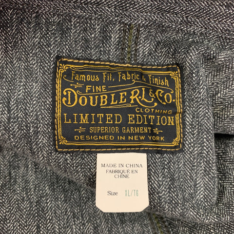 RRL by RALPH LAUREN Size XL Gray Herringbone Cotton Belted Coat