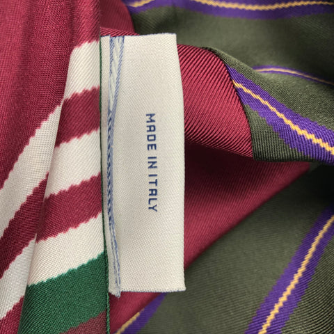 PIERRE-LOUIS MASCIA Size M Multi-Color Stripe Silk Camp Short Sleeve Shirt