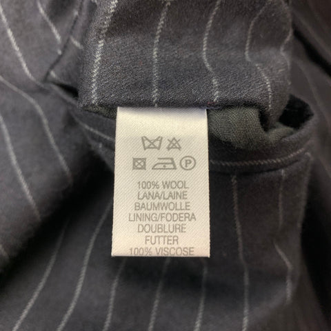 PAUL SMITH Size 32 Navy Pinstripe Wool Pleated Dress Pants