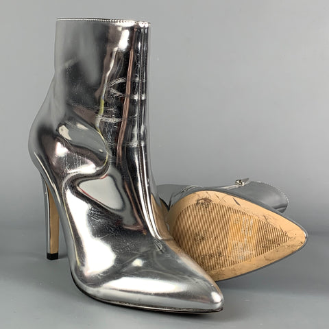MICHAEL by MICHAEL KORS Size 7.5 Silver Leather Metallic Boots