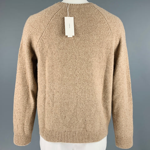 VINCE Size XL Beige Camel Knit Cashmere Crew Neck Sweater
